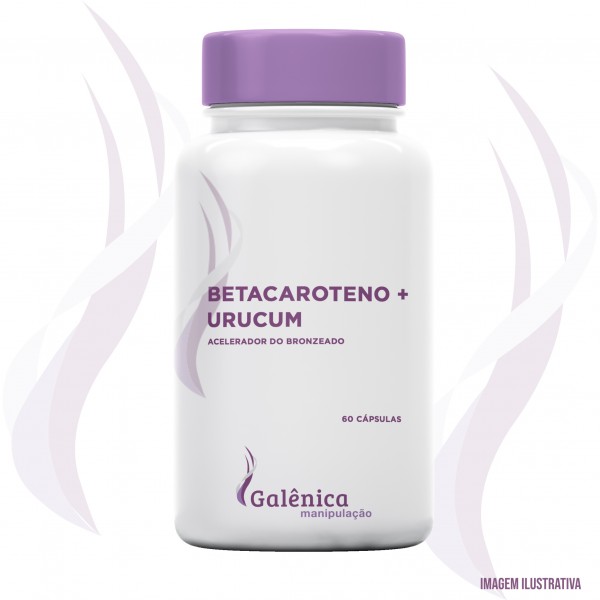 Betacaroteno + Urucum - Acelerador do bronzeado - 60 cápsulas