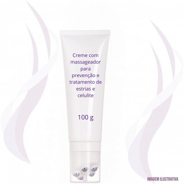 Creme com massageador para Prevenção e Tratamento de Estrias e Celulite 100gr 