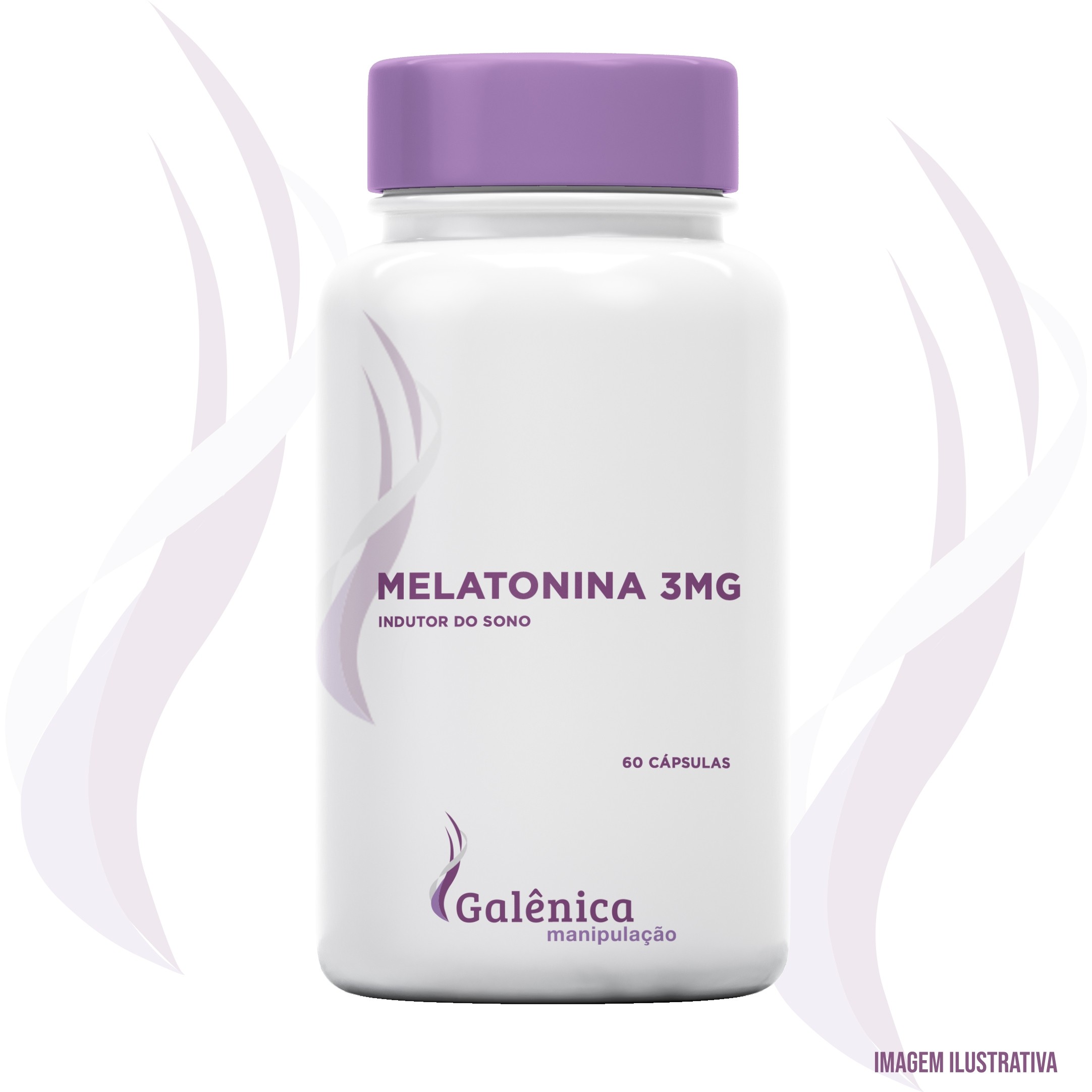 Melatonina - Indutor do sono - 3mg - 60 cápsulas