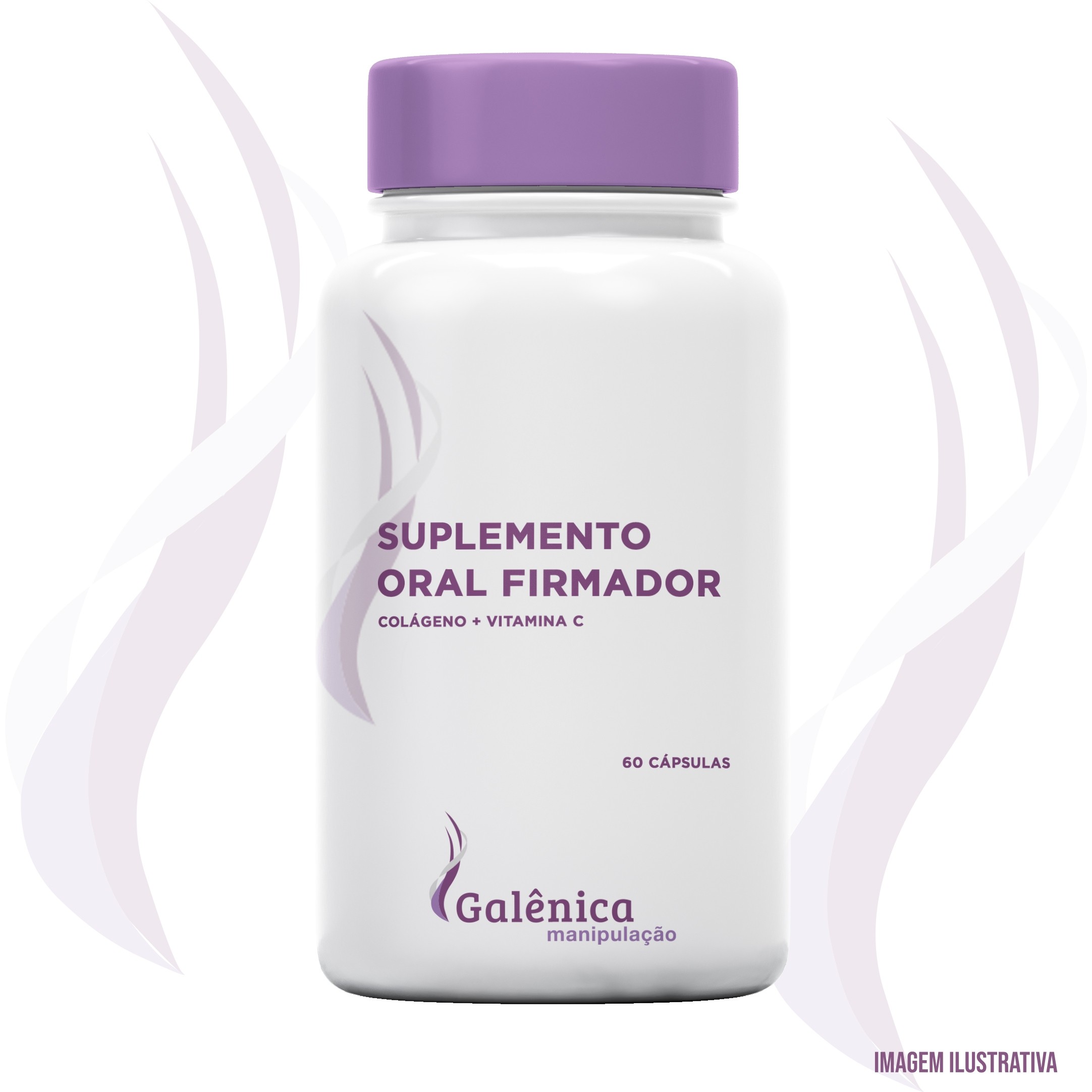 Suplemento oral firmador - Colágeno + Vitamina C - 60 cápsulas